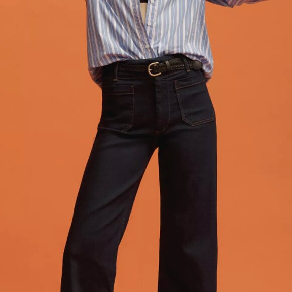 Anthropologie  The Colette Full-Length Wide-Leg Jeans by Maeve - Picture 2 of 3